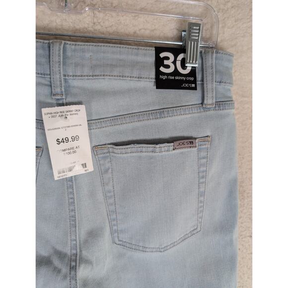 NEW Joes Jeans Womens sz 30 Blue Sophia High Rise Skinny Crop Light Wash - Picture 14 of 16